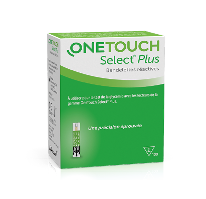 Bandelettes réactives OneTouch Select® Plus