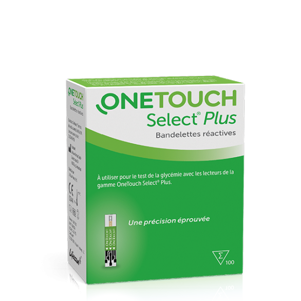 Bandelettes réactives OneTouch Select® Plus Boite