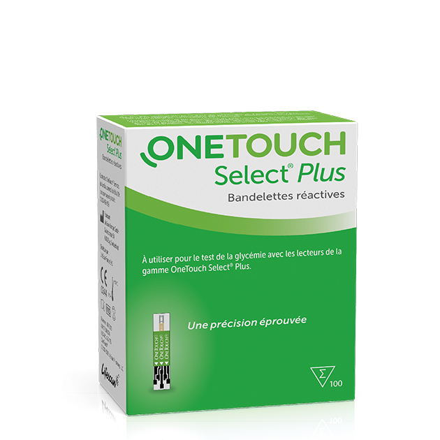 Bandelettes réactives OneTouch Select® Plus Boite